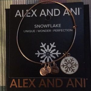 Alex and ani snowflake rose gold